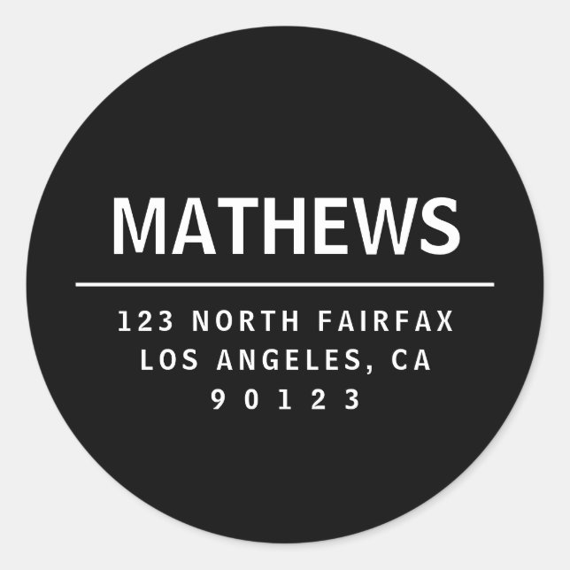 Adesivo Endereço de devolução simples (Frente)