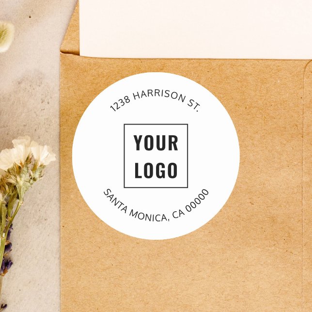 Adesivo Endereço de devolução simples do logotipo comercia (Criador carregado)