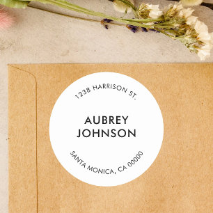 Adesivo Endereço de Devolução Simples Moderno