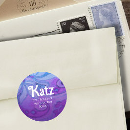 Adesivo Endereço de Devolução Turquoise Floral Molercolor 