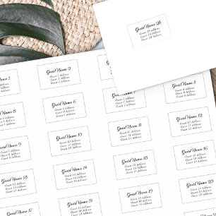 Adesivo Endereço de Envelope de Casamento 28 Script Elegan