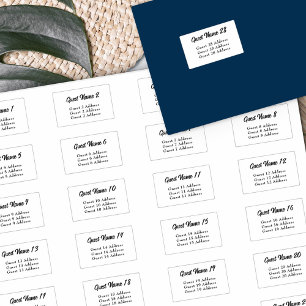 Adesivo Endereço de Envelope de Convidado 28 Tipo Elegante