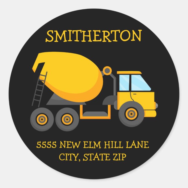 Adesivo Endereço de Festa de aniversário do Filho do Camin (Frente)