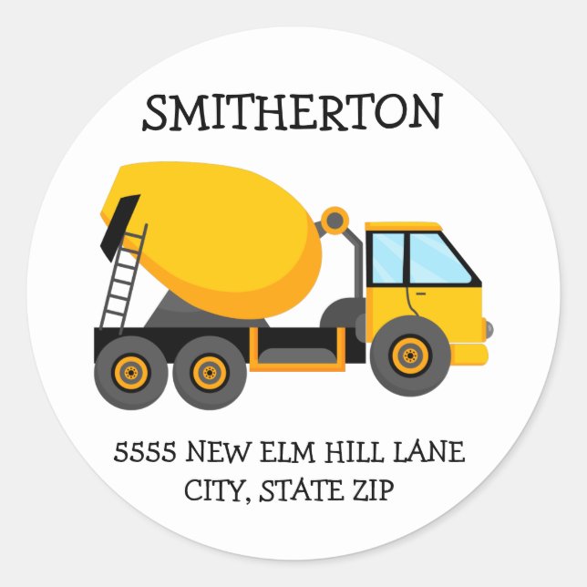 Adesivo Endereço de Festa de aniversário do Filho do Camin (Frente)