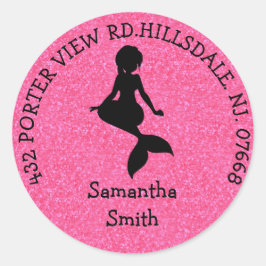 Adesivo ENDEREÇO DE FUSÃO DA FUSÃO DA MÍDIA Rosa Pastel R