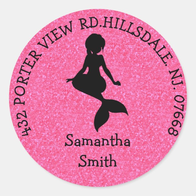 Adesivo ENDEREÇO DE FUSÃO DA FUSÃO DA MÍDIA Rosa Pastel R  (Frente)