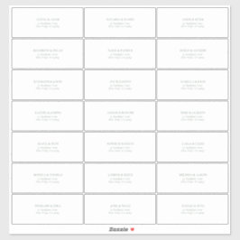 Adesivo Endereço de Hóspede Verde Salvia Escuro Transparen