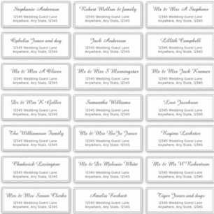 Adesivo Endereço de Nome de Convidado Pré-Endereçado Minim