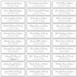 Adesivo Endereço de Nomes de Convidados de Casamento de S