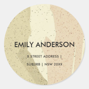 ADESIVO ENDEREÇO DE ONDAS MODERNAS DE ABSTRATO DE CINZA D