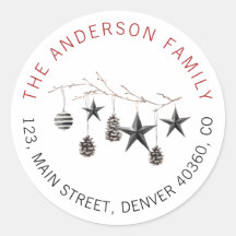 Endereço de ornamento de galeria elegante de Natal