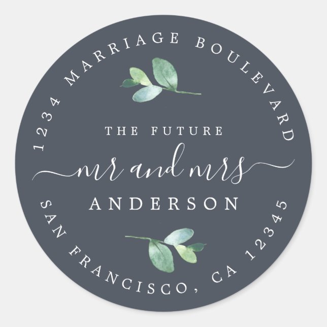 Adesivo Endereço de Regresso da Sra. Foliage (Frente)