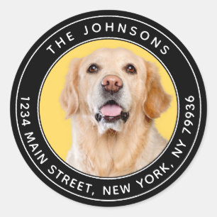 Adesivo Endereço de Retorno Arredondado Moderno de Fotogra