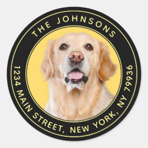 Adesivo Endereço de Retorno Arredondado Moderno de Fotogra