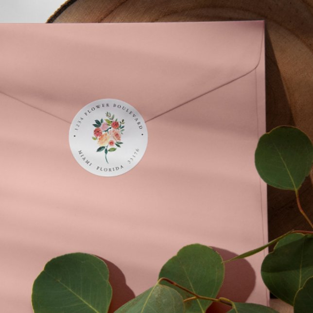 Adesivo Endereço de Retorno Botânico do Buquê Flor de outo (Criador carregado)