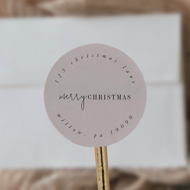 Adesivo Endereço de Retorno Circular Neutro do Chic Modern (Criador carregado)