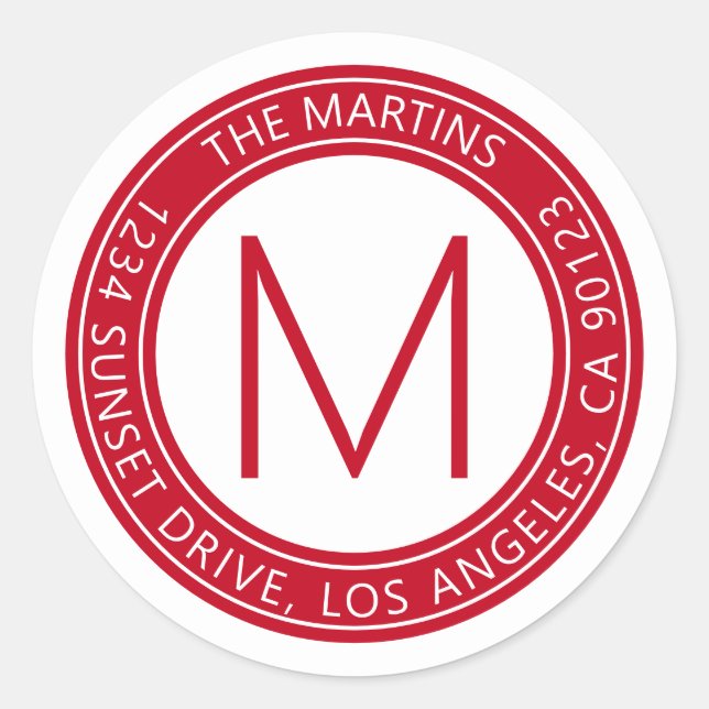 Adesivo Endereço de Retorno Circular ou Mensagem de Texto  (Frente)