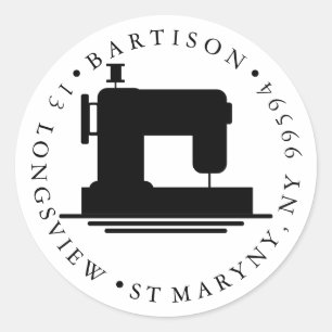 Adesivo endereço de retorno costura Nome da empresa artes