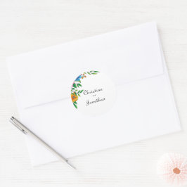Adesivo Endereço de Retorno de Casamento Primavera Verão F