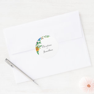 Adesivo Endereço de Retorno de Casamento Primavera Verão F