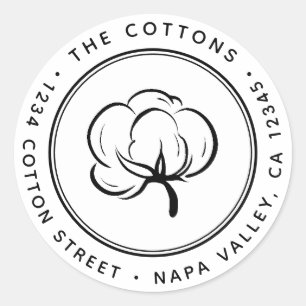 Adesivo Endereço de Retorno de Cotton Boll
