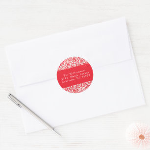 Adesivo Endereço de Retorno de Natal Personalizado em Dama
