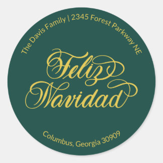 Adesivo Endereço de Retorno Feliz Navidad