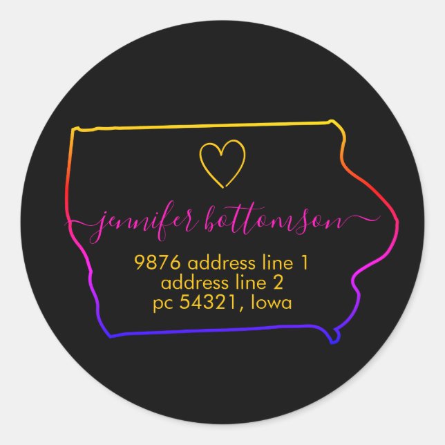 Adesivo Endereço de retorno inicial do Rainbow Signature I (Frente)