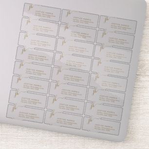 Adesivo Endereço de retorno transparente do Monograma do N