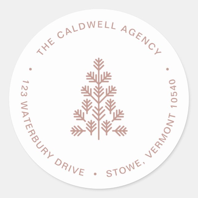 Adesivo Endereço de Rosa de Natal de Empresa (Frente)