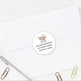 Adesivo Endereço do Comprador de Brinquedos do Chá de fral