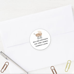 Adesivo Endereço do Comprador de Brinquedos do Chá de fral