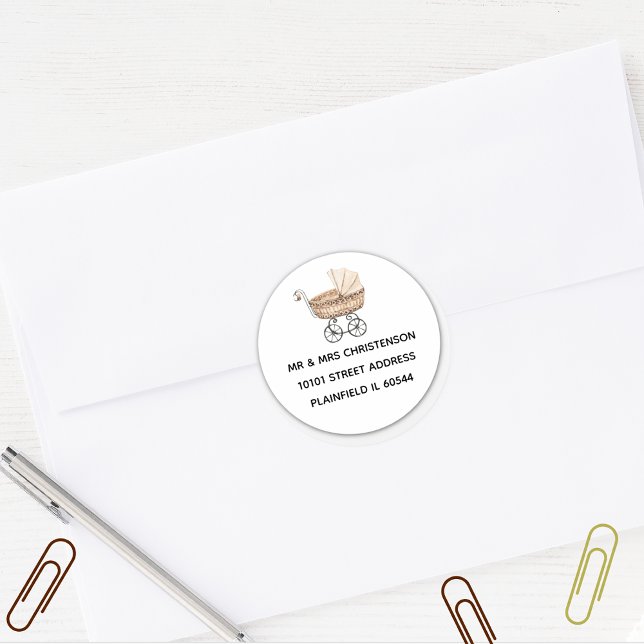 Adesivo Endereço do Comprador de Brinquedos do Chá de fral (Criador carregado)