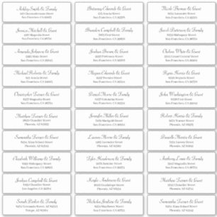 Adesivo Endereço do Convidado de Casamento de Script Simp