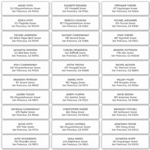 Adesivo Endereço do Convidado de Casamento de Tipografia 