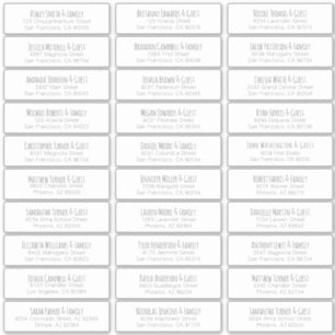 Adesivo Endereço do Convidado de Casamento Manuscrito Sim