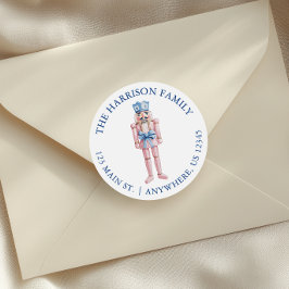 Adesivo Endereço do Invólucro Azul de Chinoiserie Toile