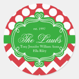 Adesivo Endereço do Nome da Família Natal Férias