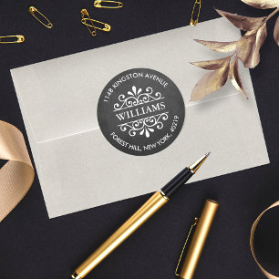 Adesivo Endereço do remetente do costume dos redemoinhos