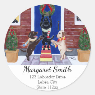 Adesivo Endereço do remetente do divertimento do Natal de