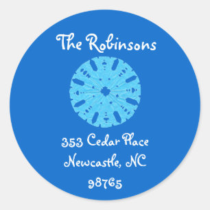 Adesivo Endereço do remetente do feriado do Kat do karat