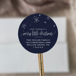 Adesivo Endereço do remetente do Natal do floco de neve d