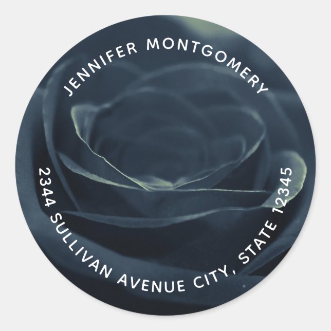 Adesivo Endereço do Visor Gótico Preto - Rosa (Frente)