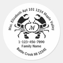 Endereço Doméstico da Família Crab Monograma