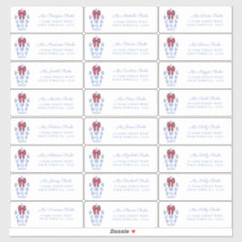 Adesivo Endereço dos Cartões de natal vermelhos do Arco Gi