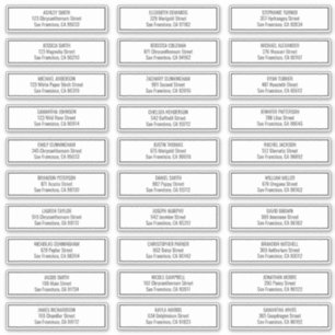 Adesivo Endereço dos Convidados para Casamento de Quadros