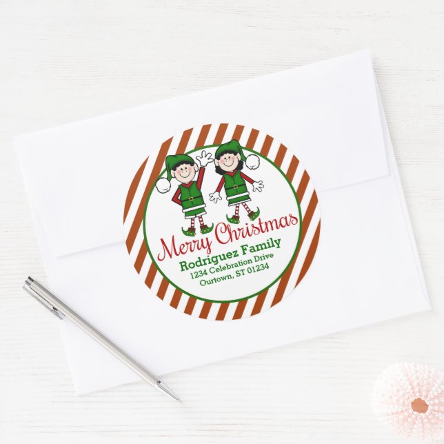 Adesivo Endereço dos Elves de Natal (Envelope)