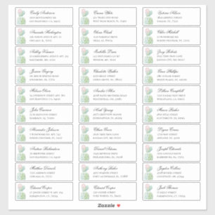 Adesivo Endereço dos hóspedes do cacto de aquarela. Etique