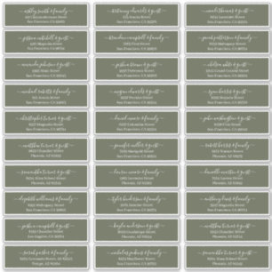 Adesivo Endereço dos Nomes de Convidados de Casamento do 