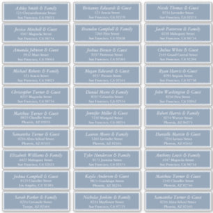 Adesivo Endereço dos Nomes de Convidados do Casamento Mod